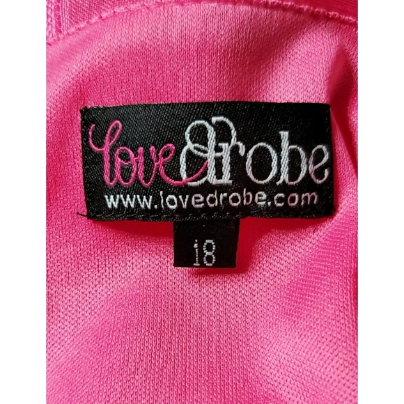 Lovedrobe Bright Pink Windowpane Dress Size 18 - Picture 4 of 6